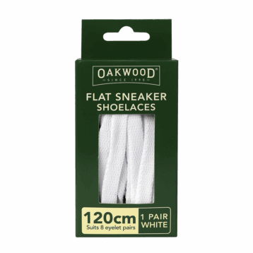 Flat Sneaker Shoelace White 120cm 1PR